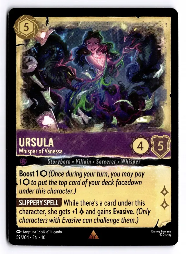 Disney Lorcana: Whispers In The Well RARE Ursula - Whisper Of Vanessa #59/204