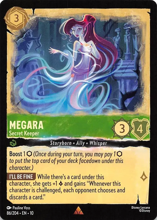Disney Lorcana: Whispers In The Well RARE Megara - Secret Keeper #86/204