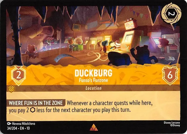 Disney Lorcana: Whispers In The Well RARE Duckburg - Funso's Funzone #34/204