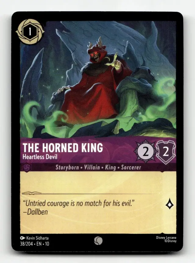 Disney Lorcana: Whispers In The Well COMMON FOIL The Horned King - Heartless Devil #38/204
