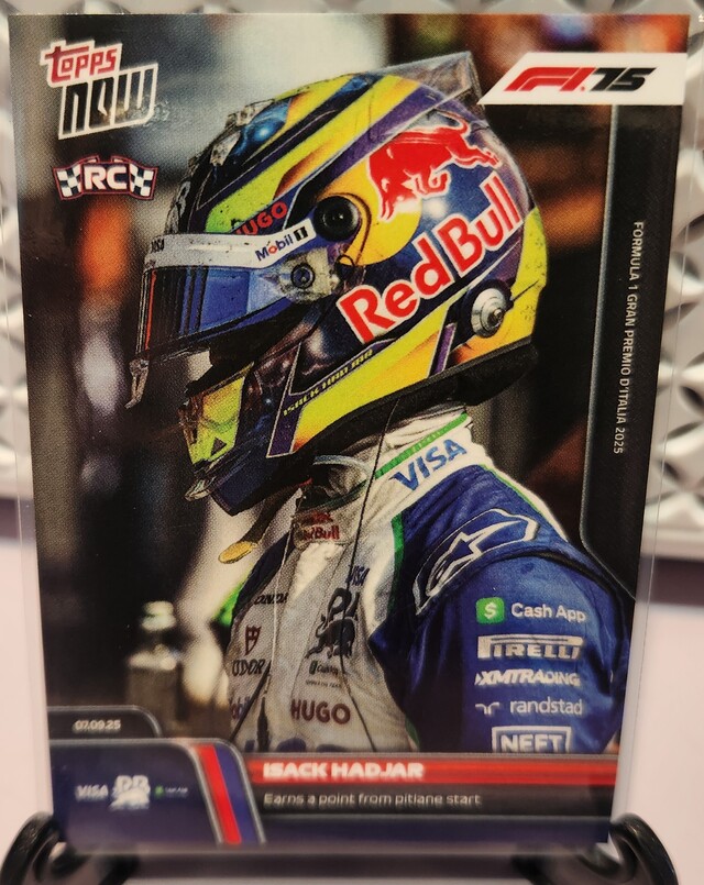 Topps Now 2025 Isaac Hadjar - Italian GP