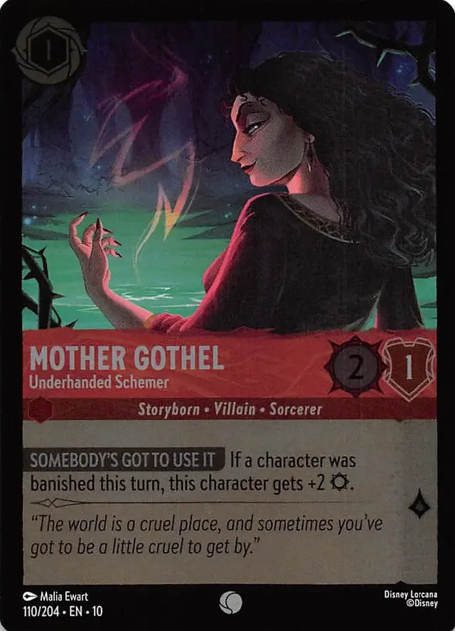 Disney Lorcana: Whispers In The Well COMMON FOIL Mother Gothel - Underhanded Schemer #110/204