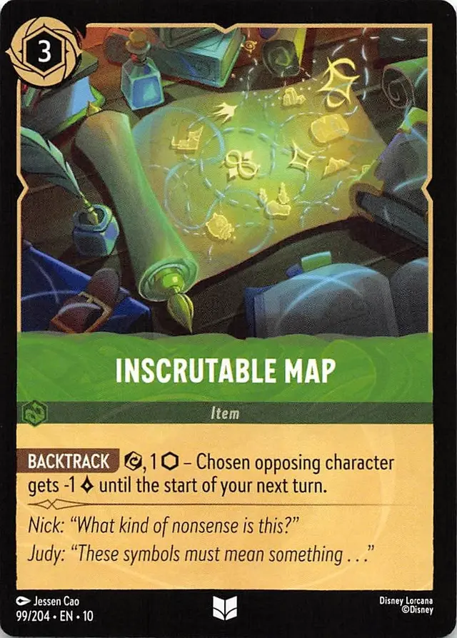 Disney Lorcana: Whispers In The Well UNCOMMON Inscrutable Map #99/204