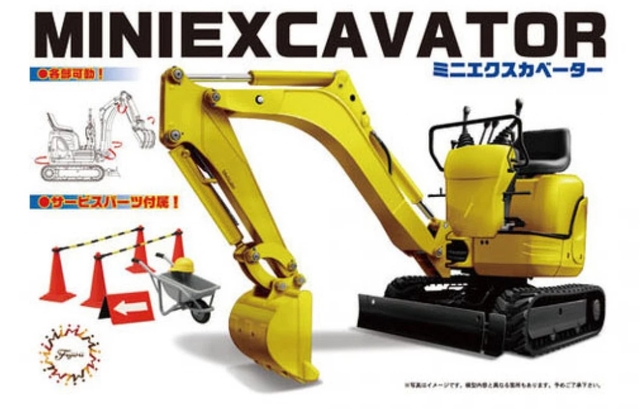 Mini-Excavator with Wheel barrow - Fujimi 1/32