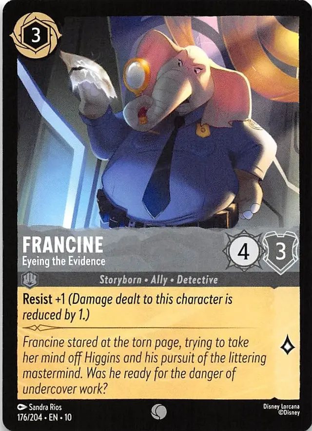 Disney Lorcana: Whispers In The Well COMMON Francine - Eyeing The Evidence #176/204