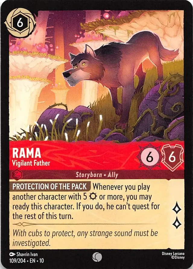 Disney Lorcana: Whispers In The Well COMMON Rama - Vigilant Father #109/204