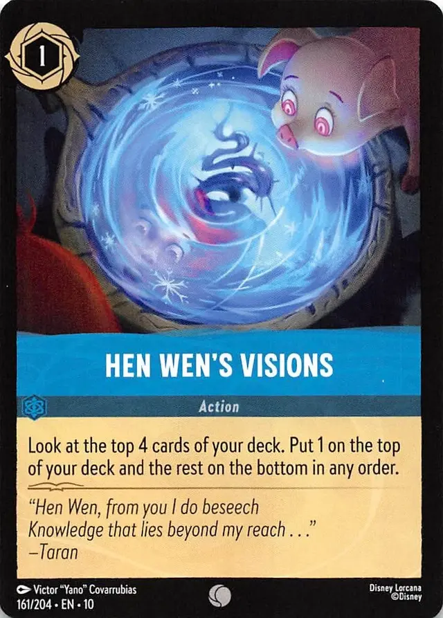 Disney Lorcana: Whispers In The Well COMMON Hen Wen's Visions #161/204