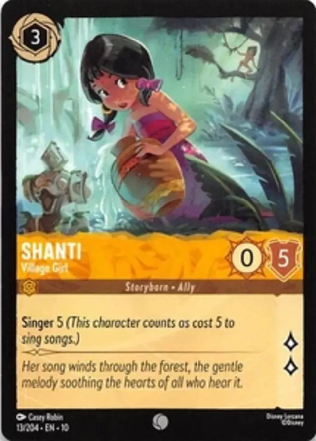Disney Lorcana: Whispers In The Well COMMON Shanti - Village Girl #13/204