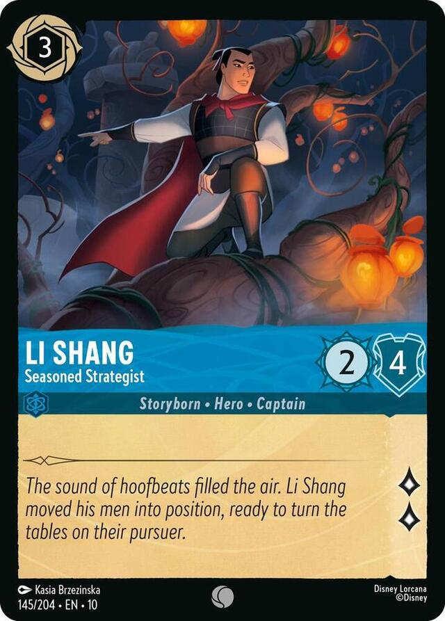 Disney Lorcana: Whispers In The Well COMMON Li Shang - Seasoned Strategist #145/204