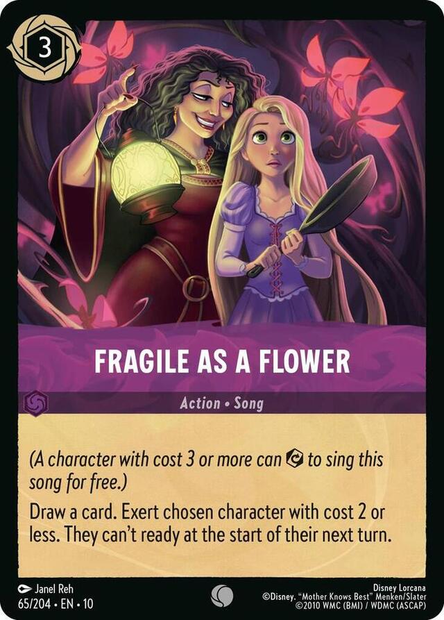 Disney Lorcana: Whispers In The Well COMMON Fragile As A Flower #65/204