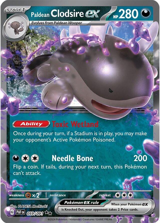 Pokémon TCG: Paldean Clodsire EX 59/91