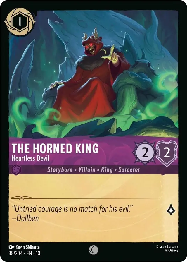 Disney Lorcana: Whispers In The Well COMMON The Horned King - Heartless Devil #38/204