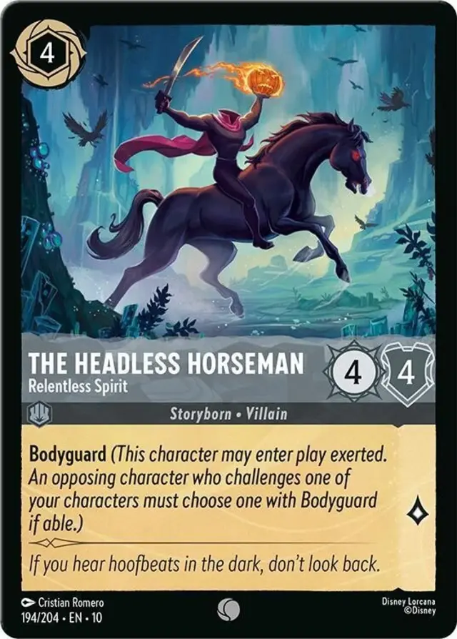 Disney Lorcana: Whispers In The Well COMMON The Headless Horseman - Relentless Spirit #194/204