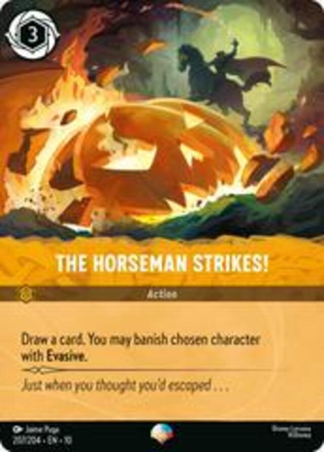 Disney Lorcana: Whispers In The Well EPIC HOLO The Horseman Strikes #207/204