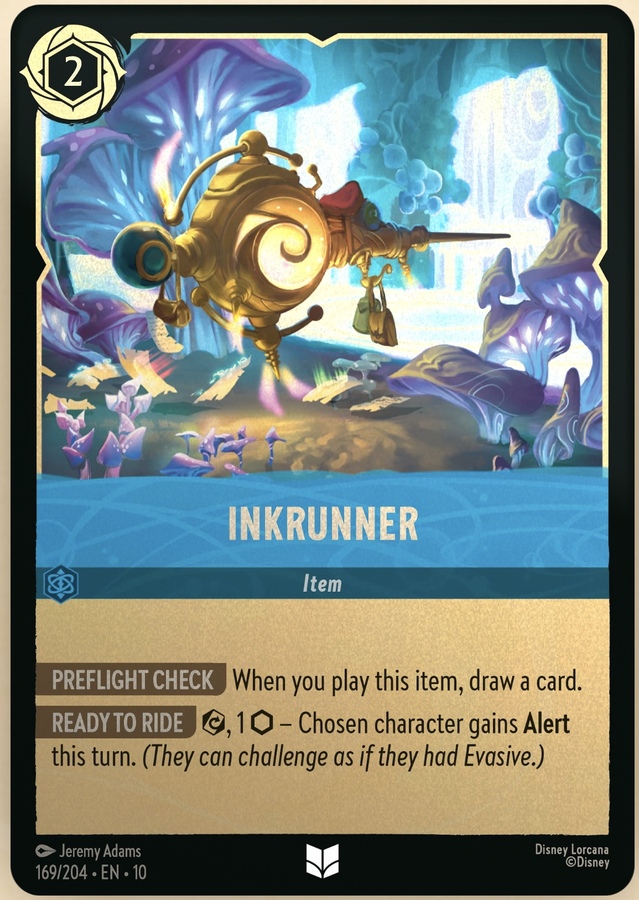 Disney Lorcana: Whispers In The Well UNCOMMON FOIL Inkrunner #169/204