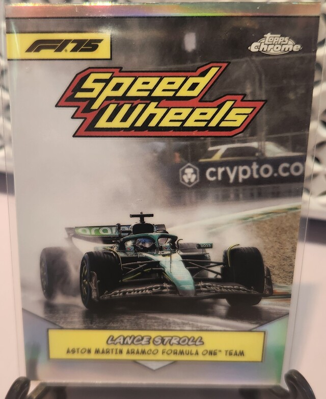 Lance Stroll #75-AM 2025 Topps Chrome Formula 1 1975 Speed Wheels