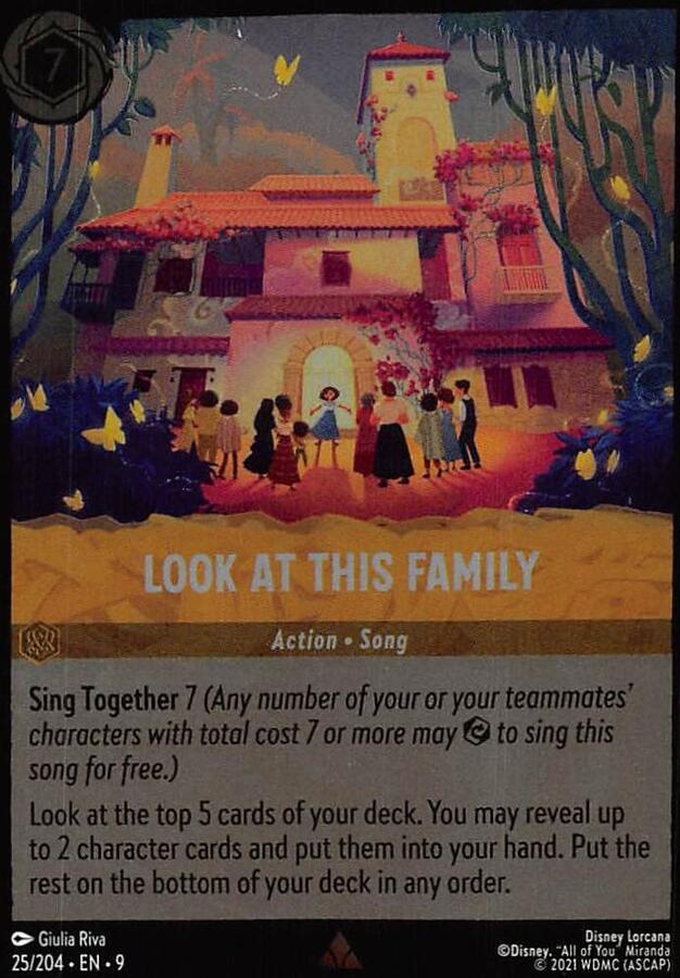 Disney Lorcana: Fabled RARE FOIL Look At This Family #25/204