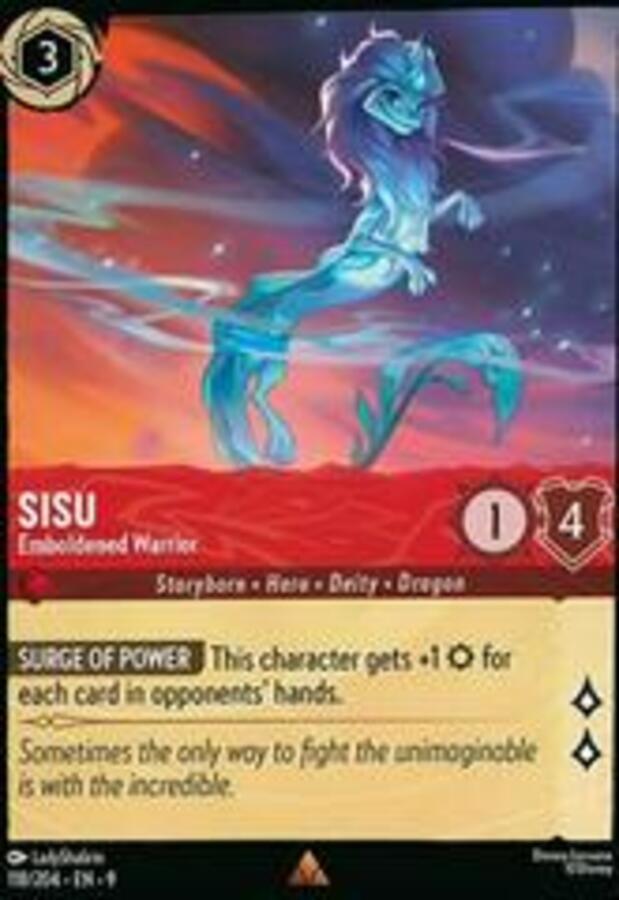 Disney Lorcana: Fabled RARE FOIL Sisu - Emboldened Warrior #118/204