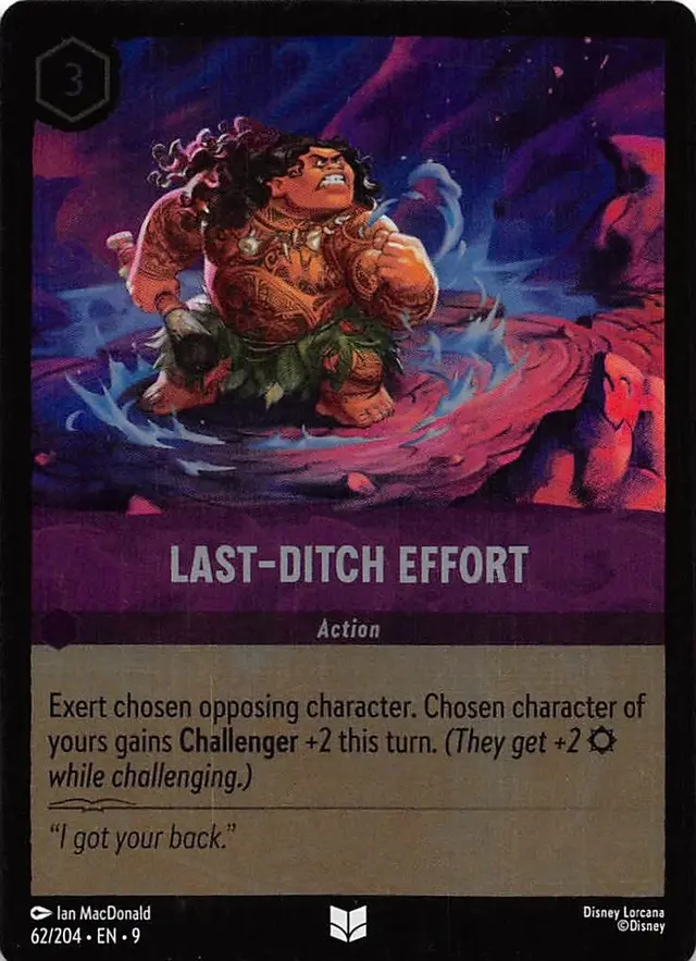 Disney Lorcana: Fabled UNCOMMON Last Ditch Effort #62/204