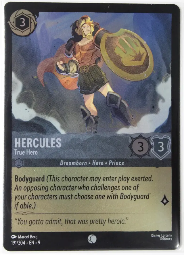 Disney Lorcana: Fabled COMMON FOIL Hercules - True Hero #191/204