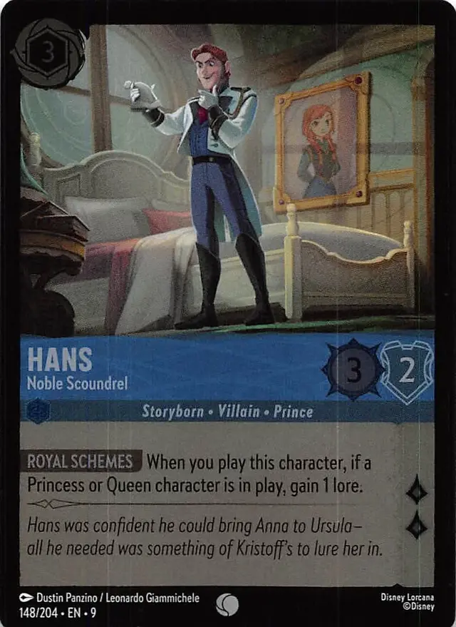 Disney Lorcana: Fabled COMMON FOIL Hans - Noble Scoundrel #148/204