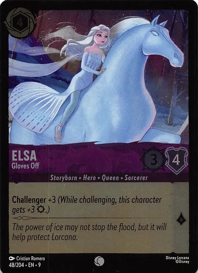Disney Lorcana: Fabled COMMON FOIL Elsa - Gloves Off #48/204
