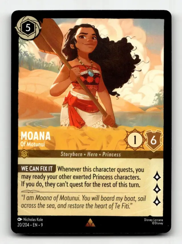 Disney Lorcana: Fabled RARE Moana - Of Motunui #20/204