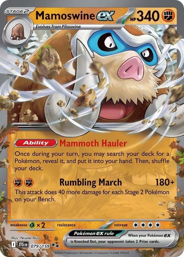 Pokemon TCG: Mamoswine ex #079/159 Pokemon Journey Together