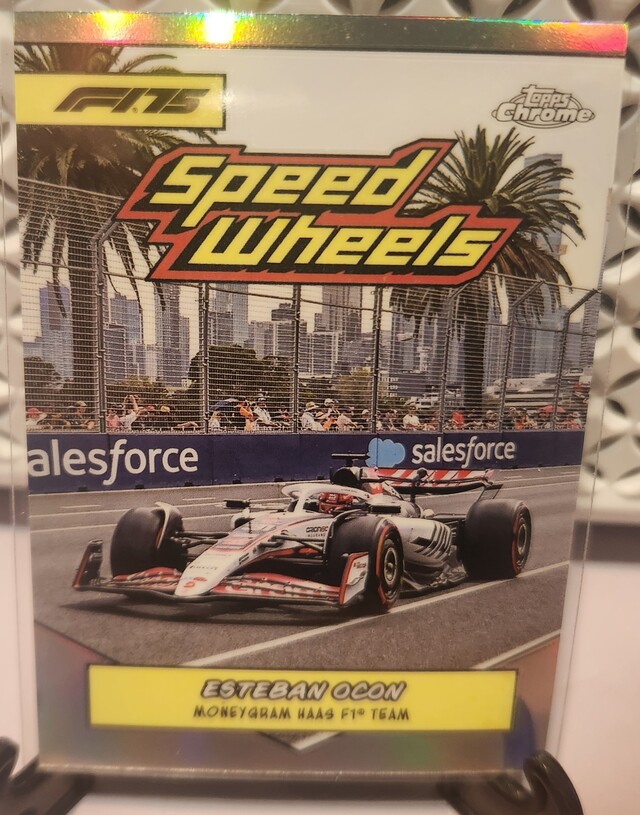 Esteban Ocon #75-HF1 2025 Topps Chrome Formula 1 1975 Speed Wheels