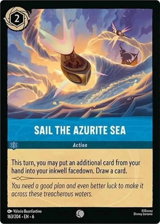 Disney Lorcana: Azurite Sea COMMON Sail The Azurite Sea #163/204