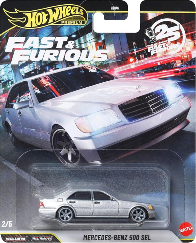 Hot Wheels Premium 25 Years of Fast & Furious Mercedes Benz 500 SEL 2/5