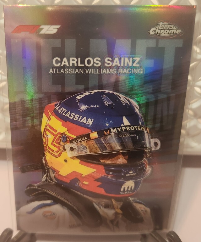 Carlos Sainz #HC-7 2025 Topps Chrome Formula 1 Helmet Collection