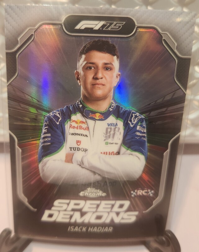 Isack Hadjar #SD-5 2025 Topps Chrome Formula 1 Speed Demons