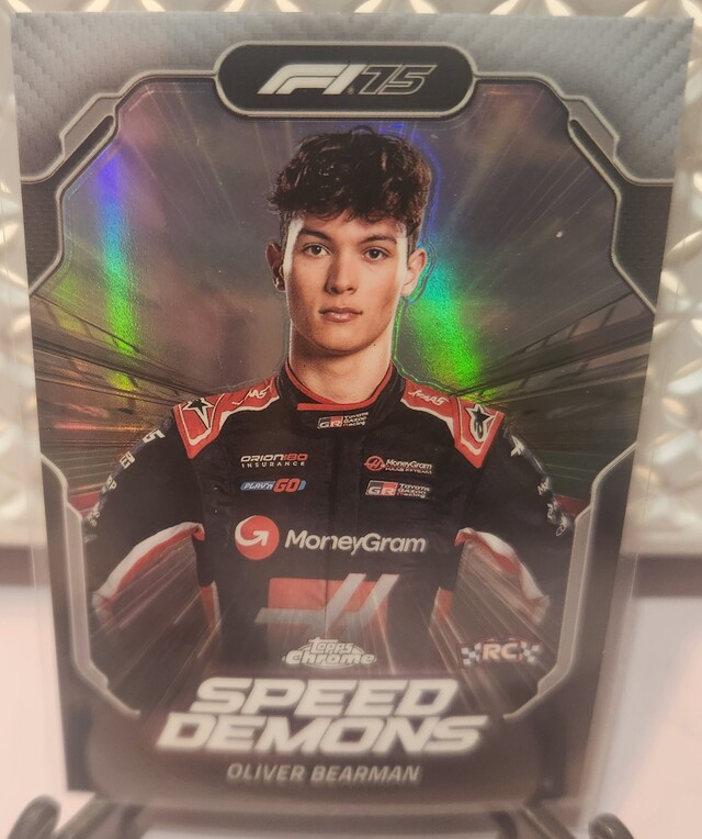 Oliver Bearman #SD-8 2025 Topps Chrome Formula 1 Speed Demons