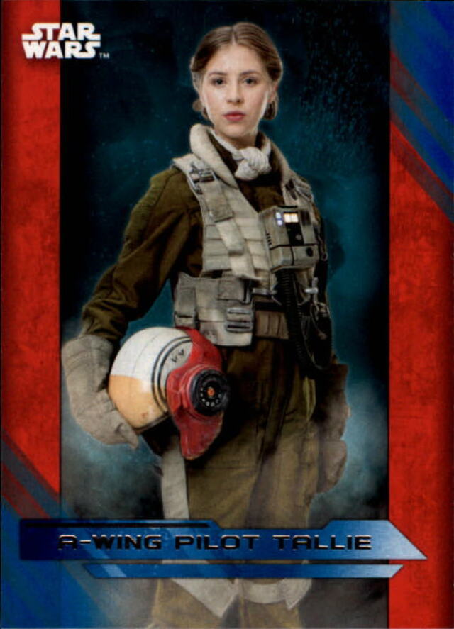 Topps Star Wars: The Last Jedi 2017 - A-Wing Pilot Tallie #49 Blue
