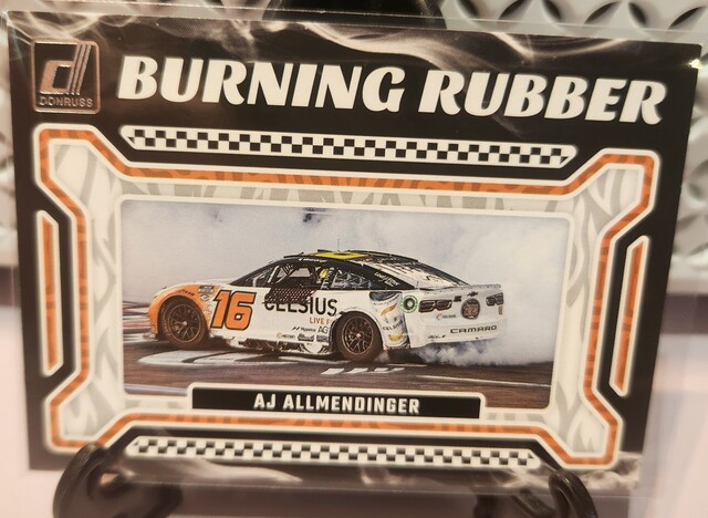 AJ Allmendinger #9 2024 Panini Donruss NASCAR Burning Rubber
