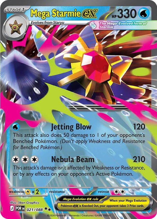 Pokemon TCG: Mega Starmie EX 21/88