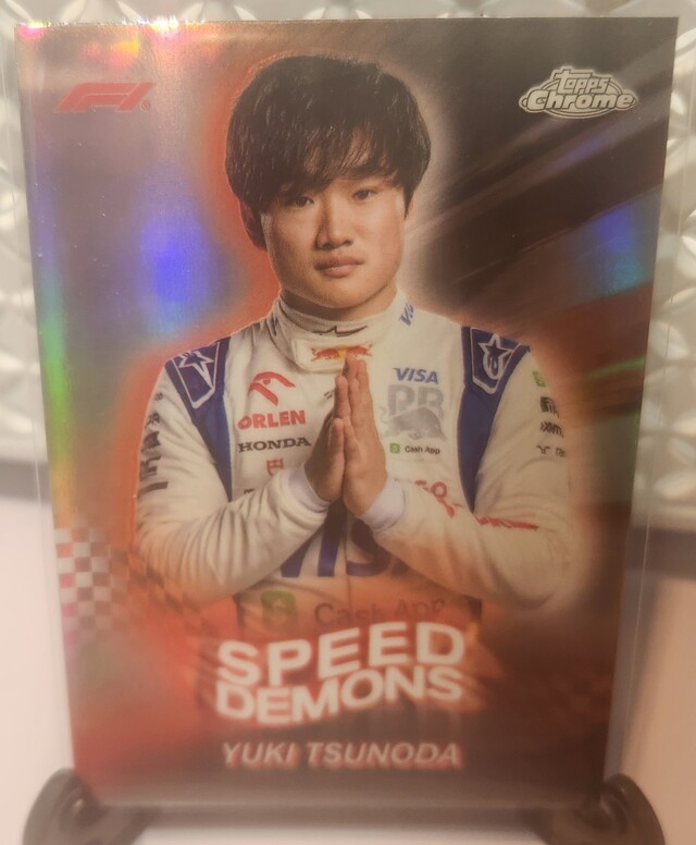 Yuki Tsunoda #SD-17 2024 Topps Chrome Formula 1 Speed Demons