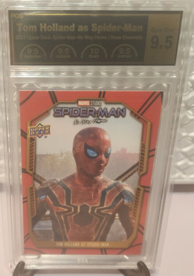 2023 Upper Deck Spider-Man No Way Home - #E-1 Tom Holland as Spiderman PCG Graded 9.5 Gem Mint