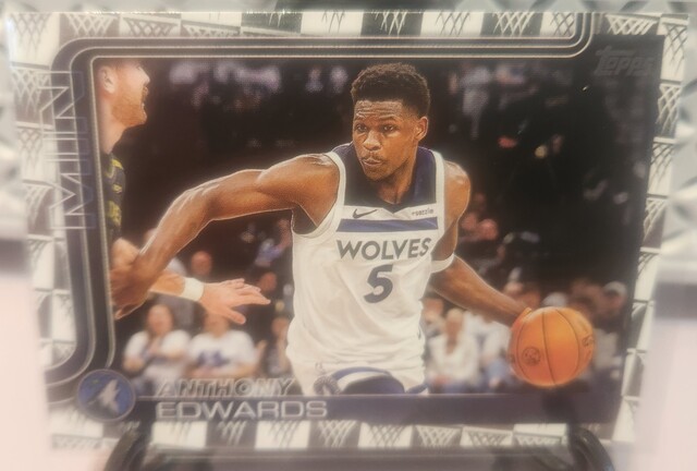 2025 Topps Anthony Edward Tip Off Net Border #108 Timberwolves