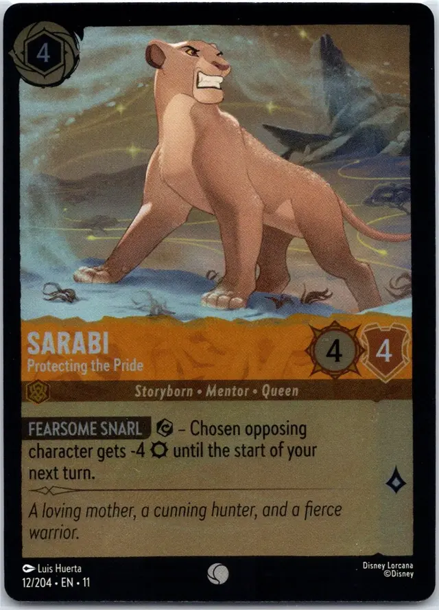 Disney Lorcana: Winterspell COMMON FOIL Sarabi - Protecting The Pride #12/204