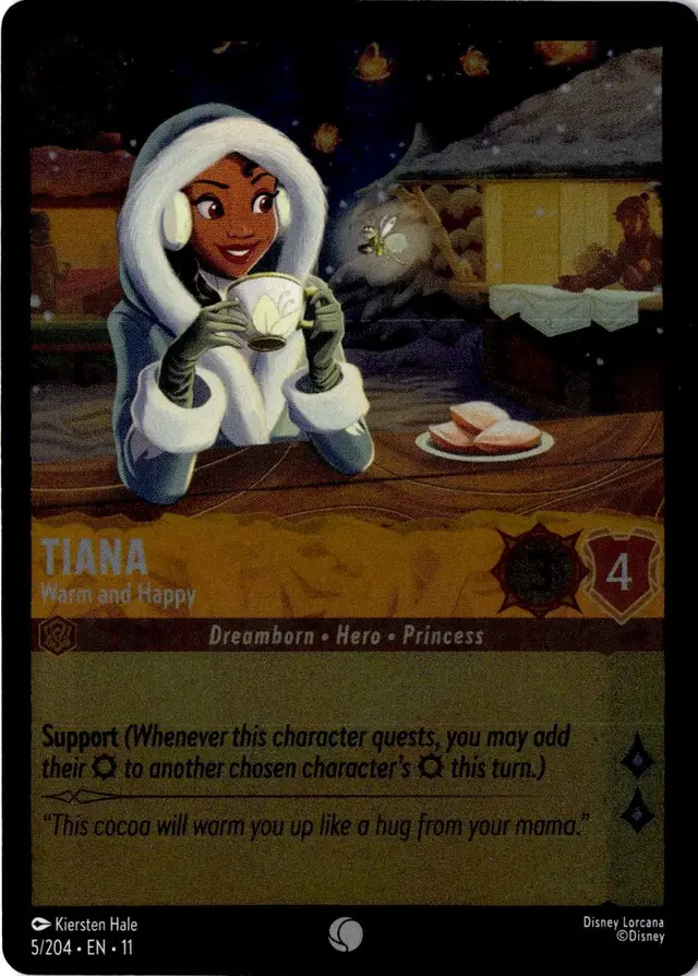 Disney Lorcana: Winterspell COMMON FOIL Tiana - Warm And Happy #5/204