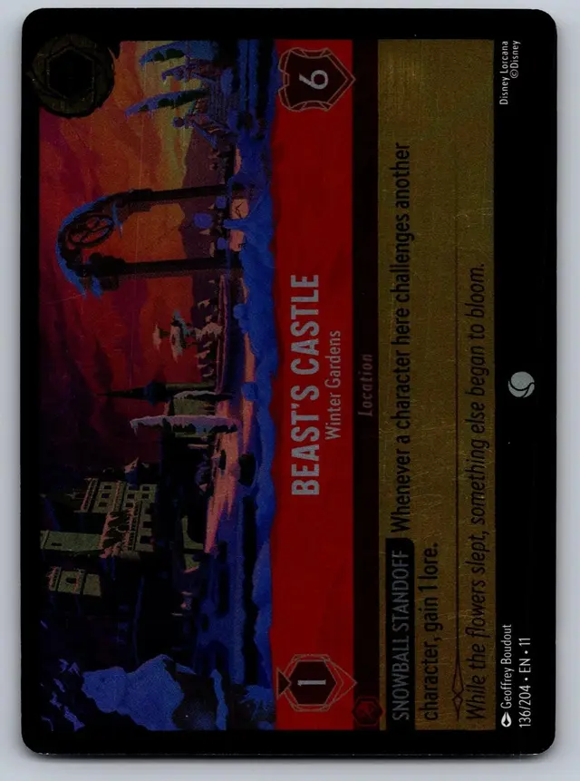 Disney Lorcana: Winterspell COMMON FOIL Beast's Castle - Winter Gardens #136/204