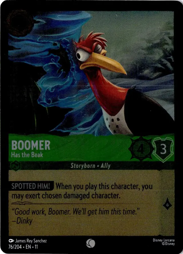 Disney Lorcana: Winterspell COMMON FOIL Boomer - Has The Beak #76/204