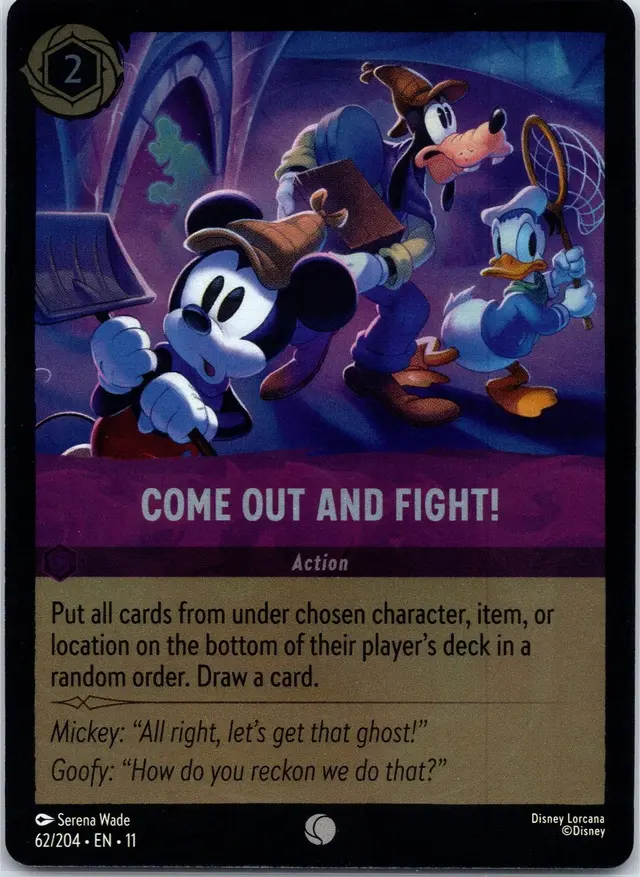 Disney Lorcana: Winterspell COMMON FOIL Come Out And Fight #62/204