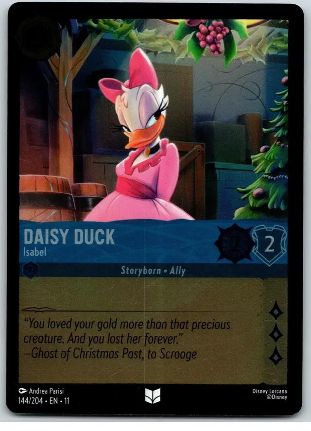 Disney Lorcana: Winterspell UNCOMMON FOIL Daisy Duck - Isabel #144/204
