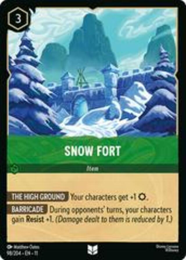Disney Lorcana: Winterspell UNCOMMON Snow Fort #98/204