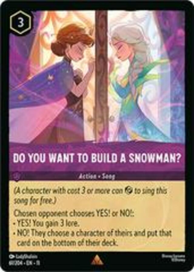 Disney Lorcana: Winterspell RARE Do You Want To Build A Snowman #61/204