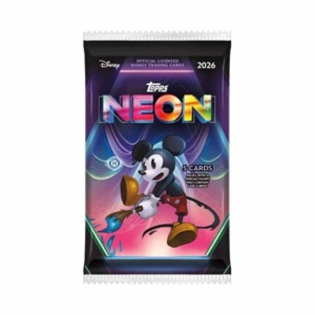 Topps 2026 Disney Neon Hobby Booster Pack