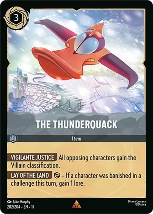 Disney Lorcana: Winterspell RARE The Thunderquack #202/204